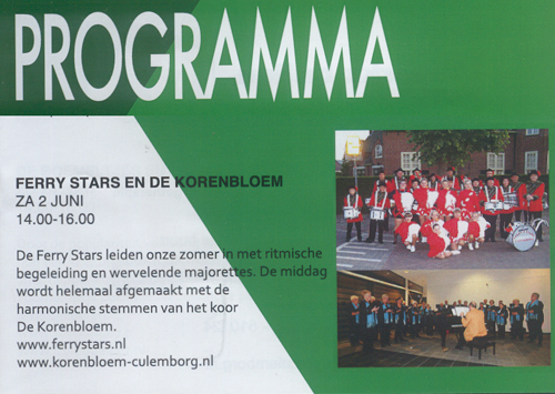 Programma
          Concert De korenbloem